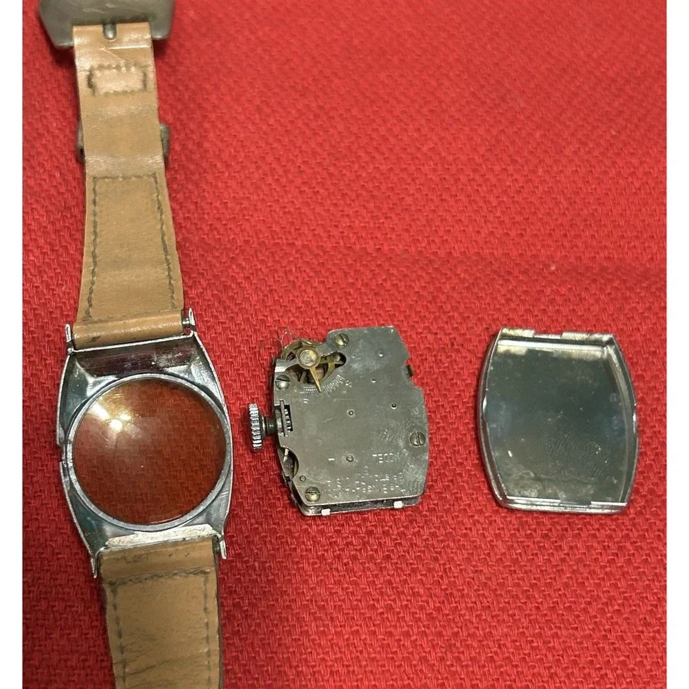 Vintage 1950s ROY ROGERS & TRIGGER Green Round Mens Watch Original Band READ